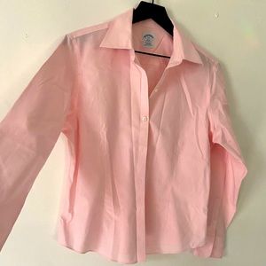 NWOT Brooks brothers pink no-iron button down. Size 12P